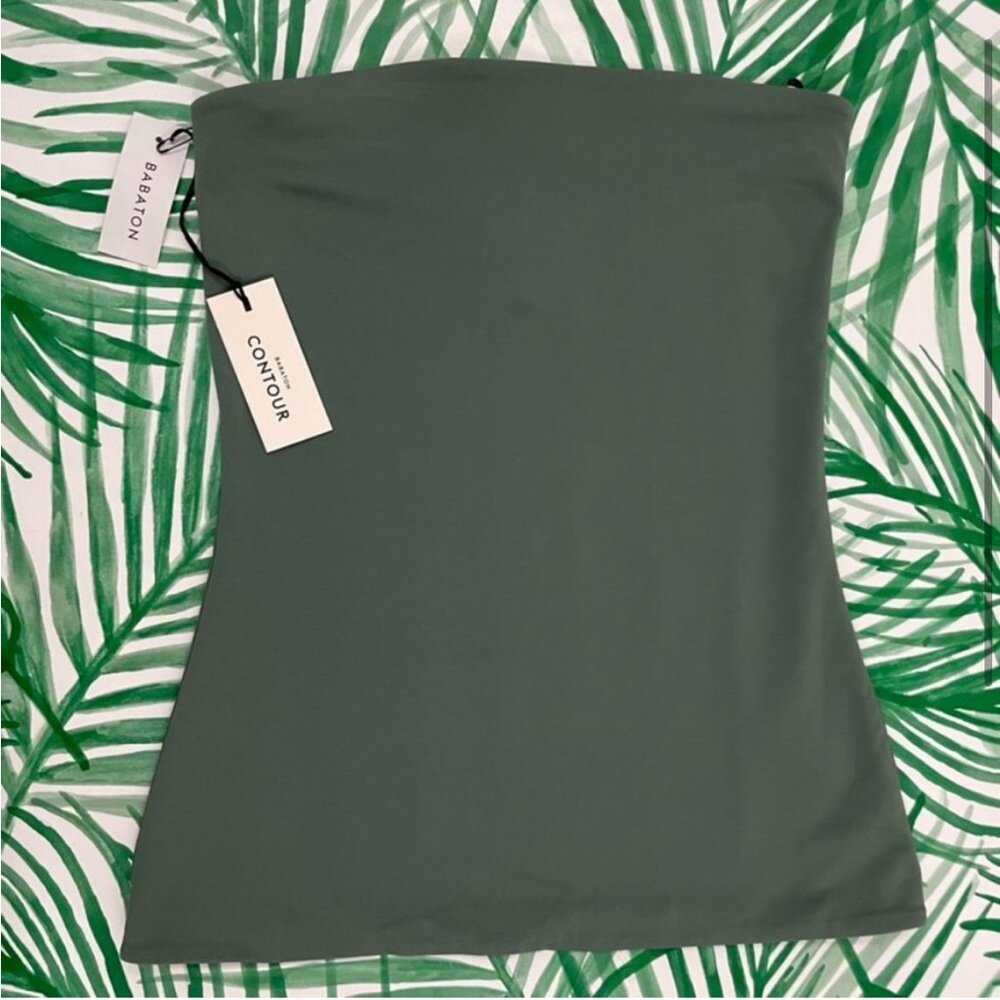 Aritzia Babaton Contour Hip Tube Top in Gallery Green Size Small NWT